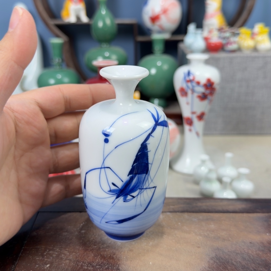 陶瓷手工小花器摆件