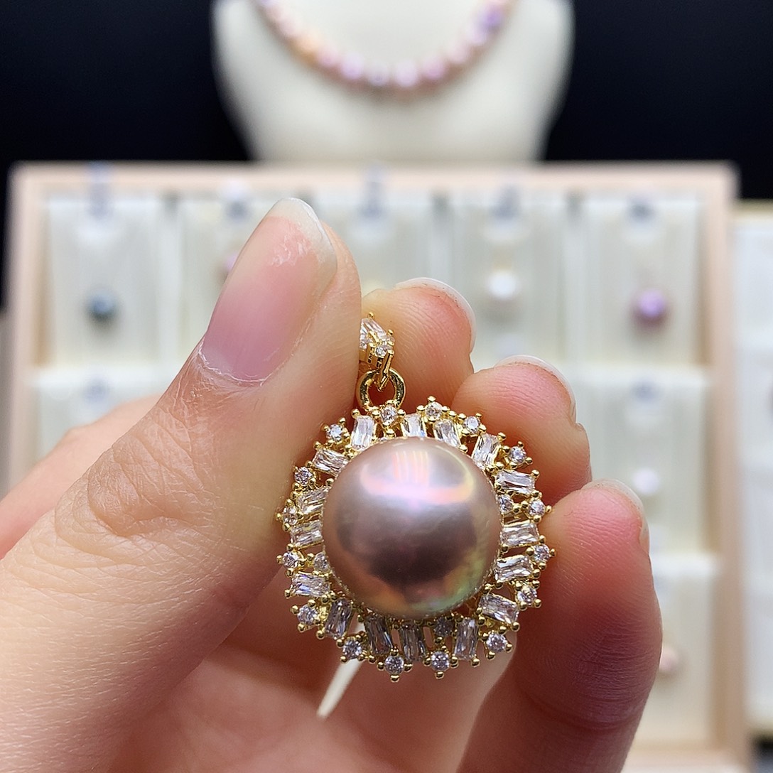 颈饰淡水珍珠合金