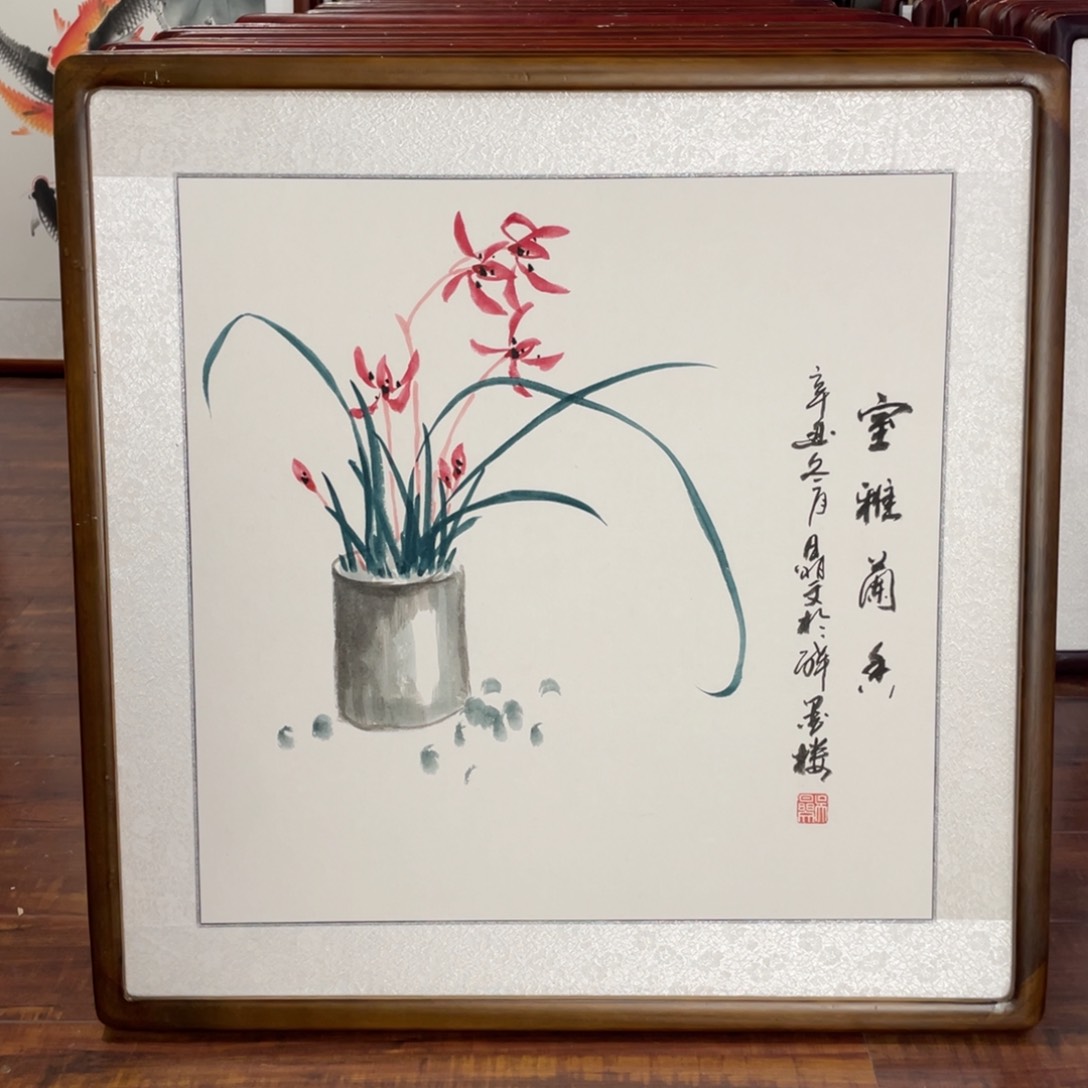 国画带框尺寸63*63厘米