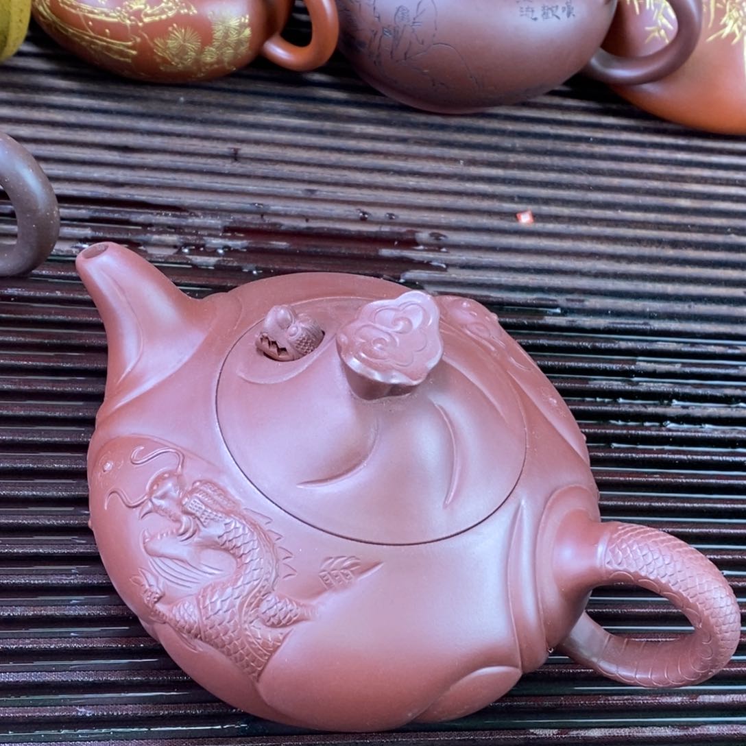 紫砂茶壶白22 鱼化龙 龙血砂