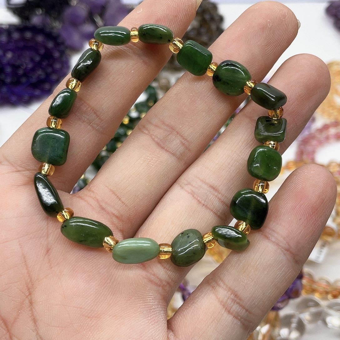 水晶手链未镶嵌和田玉