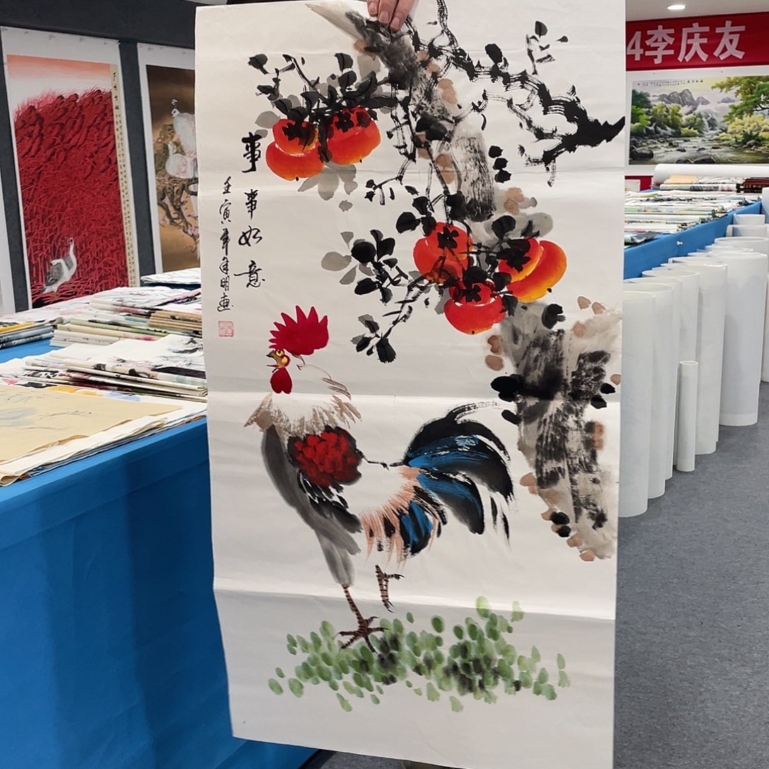 国画今天上午国画作品展示