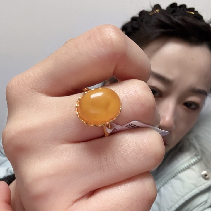 银S925镶嵌蜜蜡戒指仓库