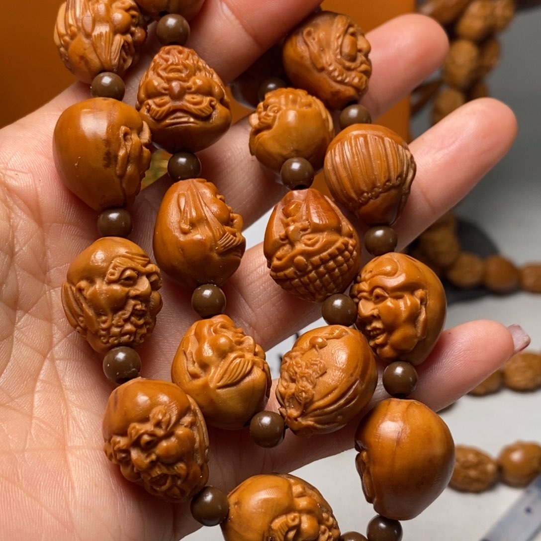 橄榄核手串/手链十八罗汉，花了