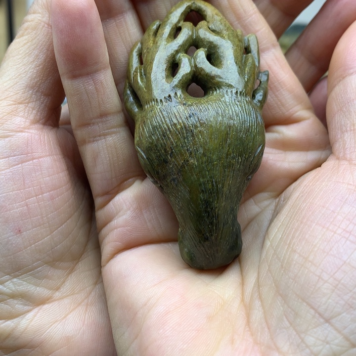 【闪购商品】岫岩河磨玉（透闪石质玉）未镶嵌手把