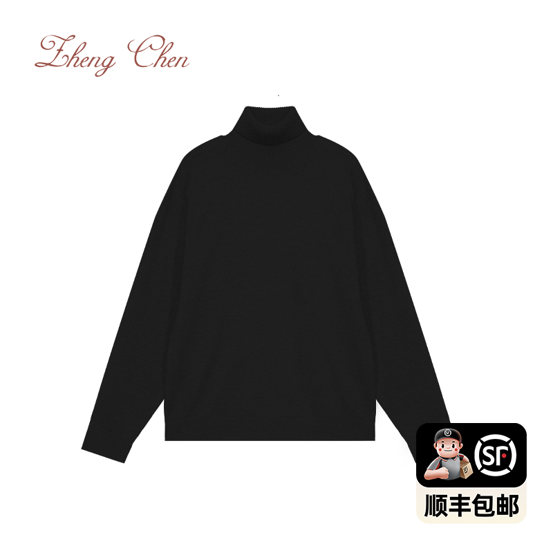 32100版Tyne高领100美丽奴羊毛针织衫Y-M10259