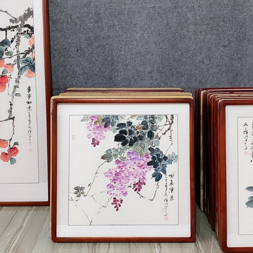 【闪购商品】国画书画作品带框65×65厘米