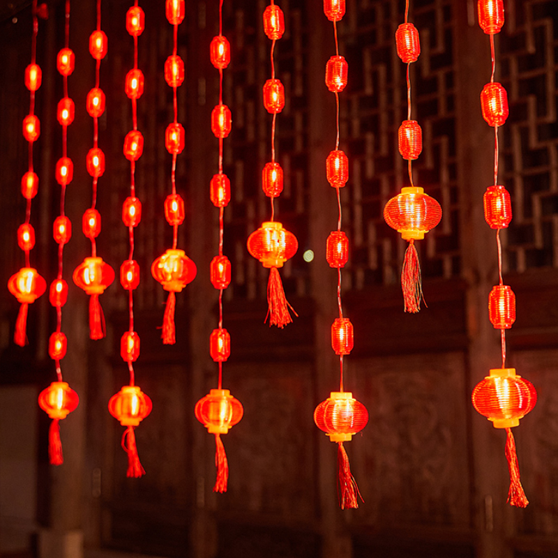 新年装饰红灯笼彩灯串灯闪灯过年阳台户外氛围灯节日布置2025新款