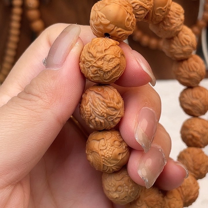 手串/手链核桃微瑕大龙蛇蟾16mm左右