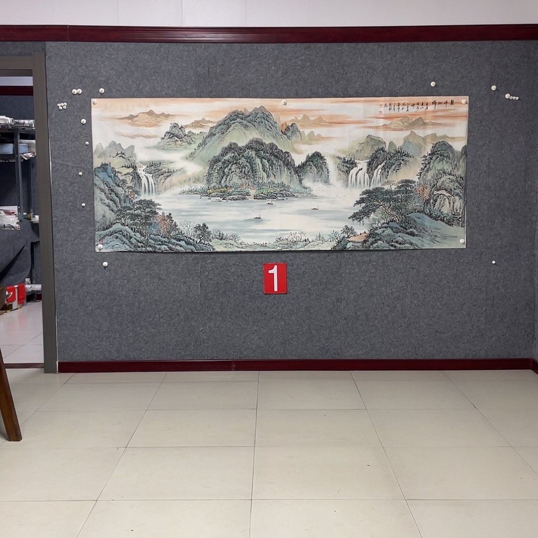 国画马**人小八尺画芯作品