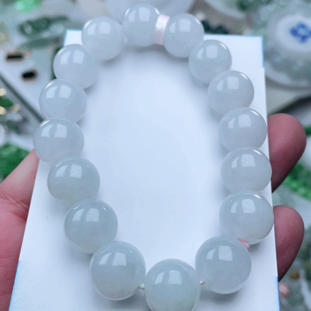 翡翠手链未镶嵌手串卡12.8