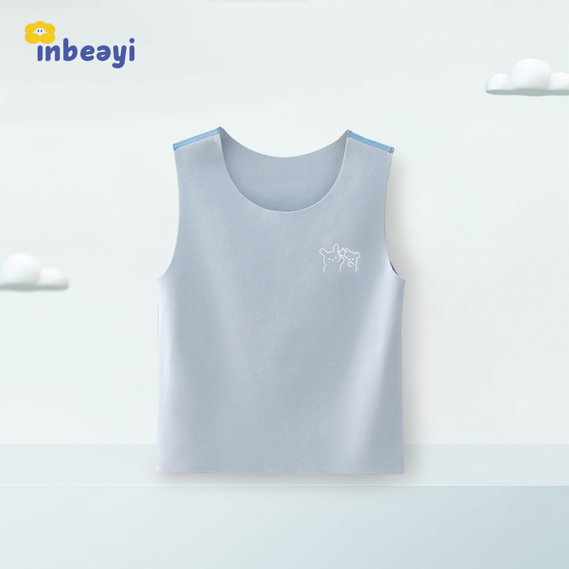 【阳离子】婴蓓依儿童保暖背心宝宝秋冬无痕跨栏无骨贴身护肚睡衣
