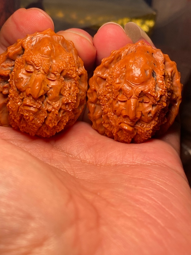 苏工核雕纯手工，老苏工核桃雕，达摩老祖，市场非通货，等待有缘人，