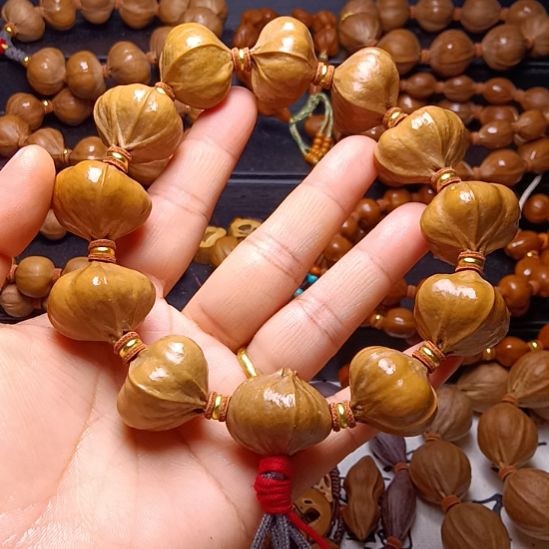 睛***李橄榄核手串/手链橄榄核手串铁核四花2.5*2.2