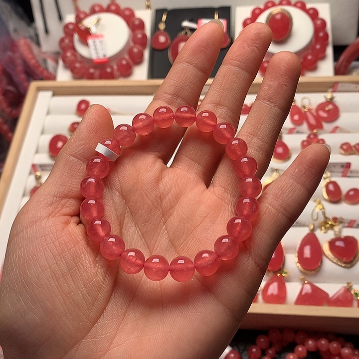 菱锰矿（红纹石）手绳未镶嵌