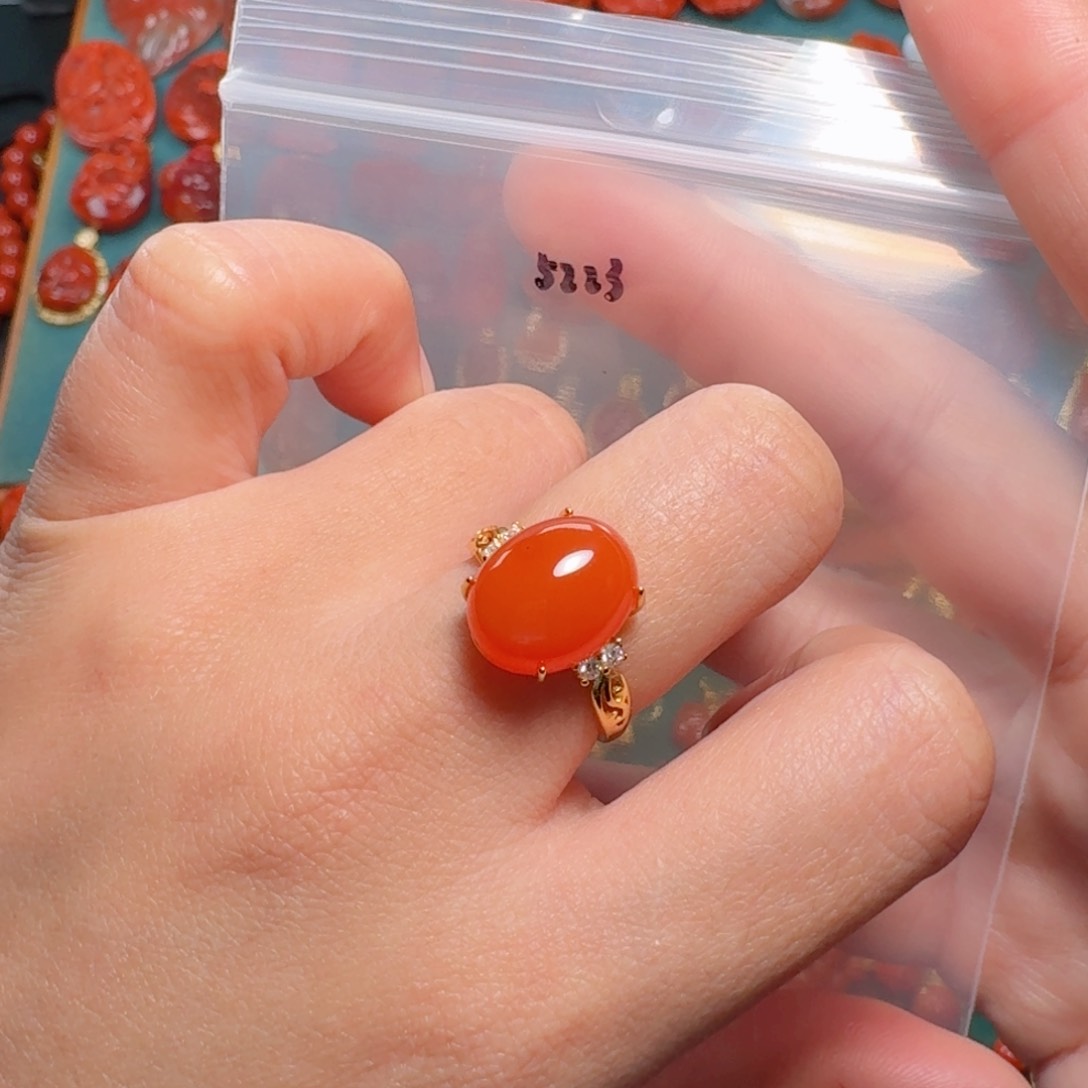 南红玛瑙南红银S925镶嵌