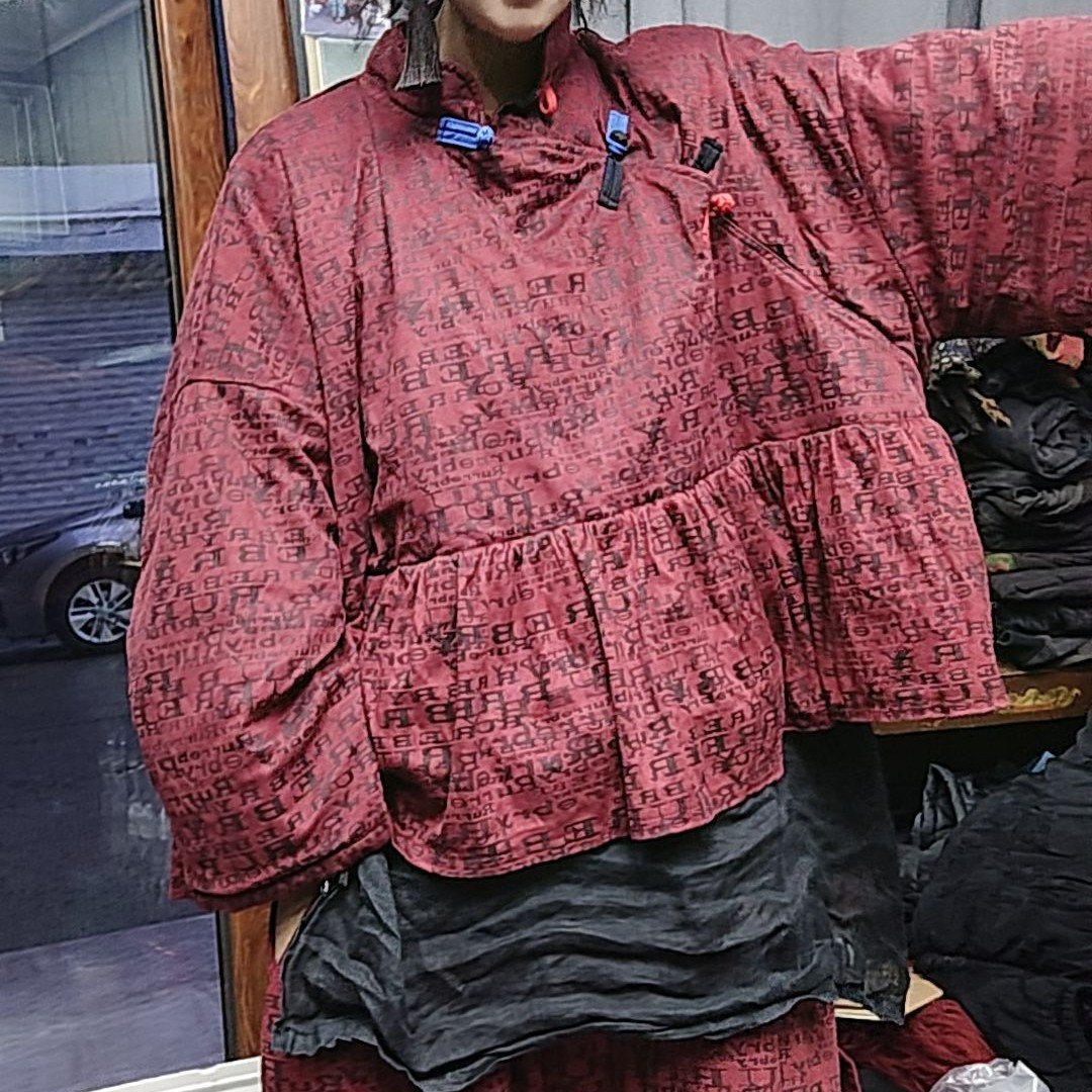 无吊牌做旧字母彩扣娃娃棉服，扣子颜色随机发介意勿拍