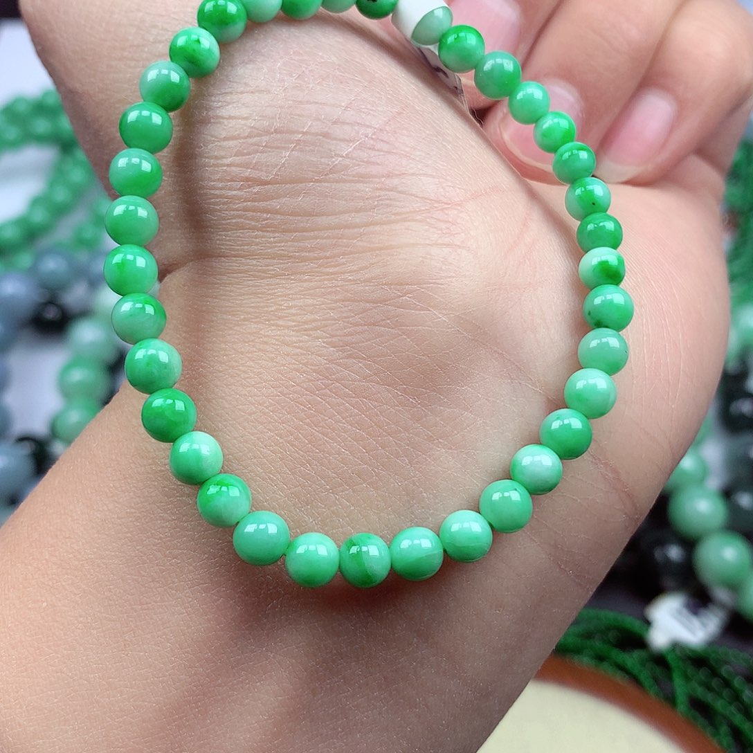 翡翠颈饰14K金镶嵌手串