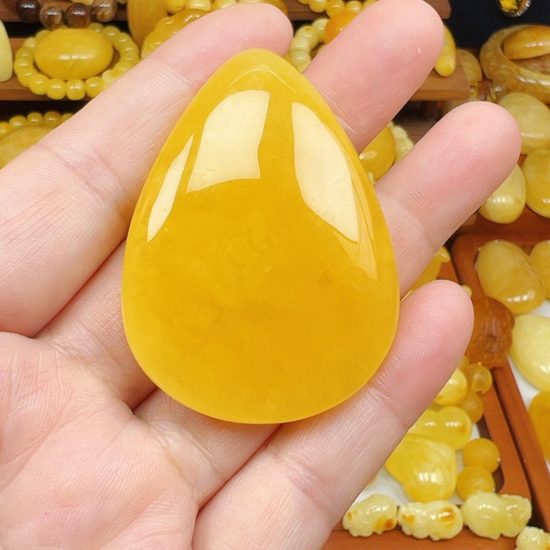 裸石琥珀未镶嵌蜜蜡水滴挂坠