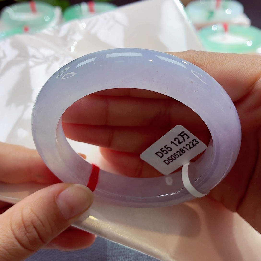 翡翠未镶嵌手镯冰冰紫仙女镯68-10