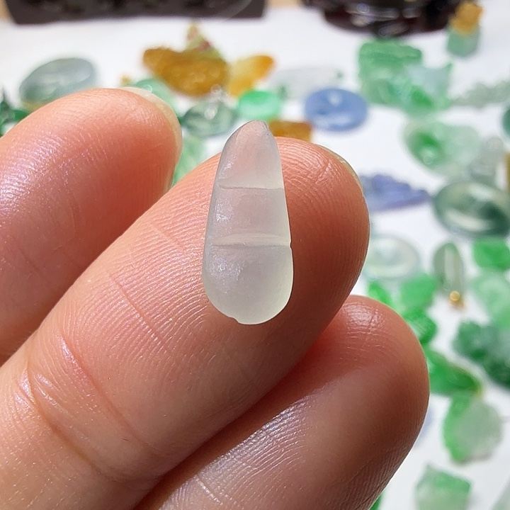 定制翡翠未镶嵌天然缅甸翡翠福豆