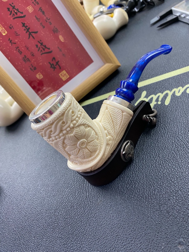 海泡石烟斗恩德花篮空腔21*55