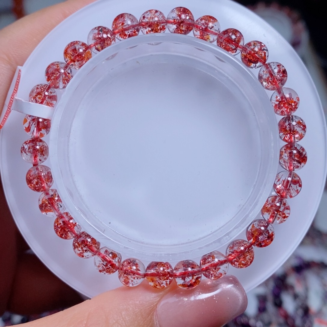 水晶手串未镶嵌金草莓