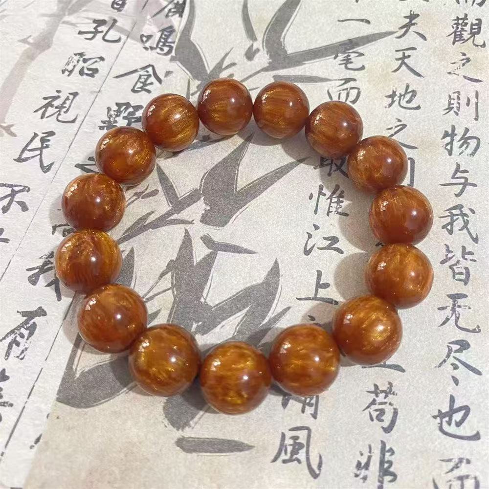 STJ059 金丝楠木单圈手串【无礼盒】