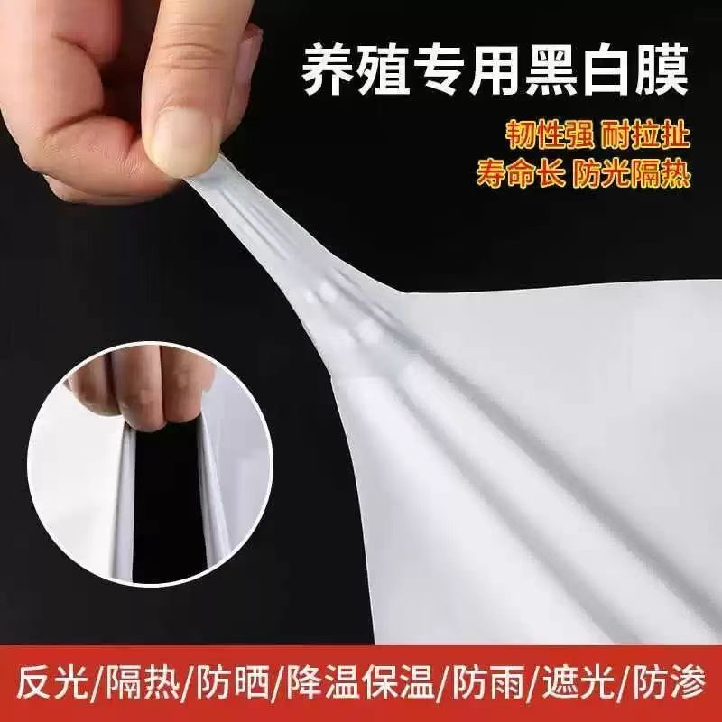 加厚黑白膜防晒隔热膜遮光遮阳抗老化冬季保暖大棚黑白膜家禽养殖