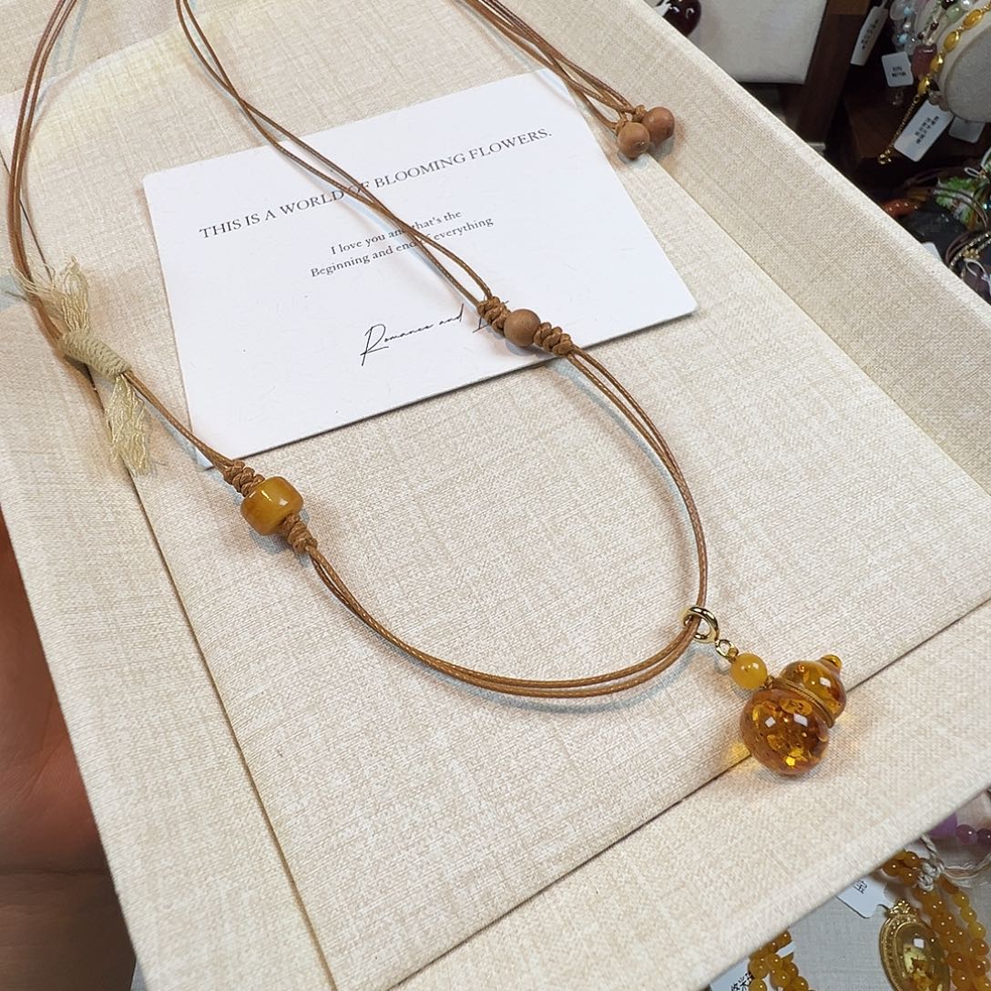 手链未镶嵌水晶花珀葫芦