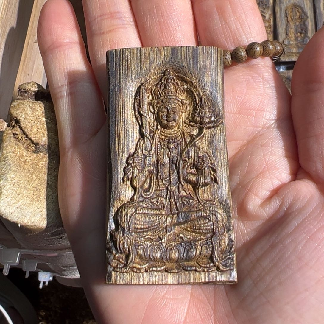 沉香吊坠白棋楠吊坠雕刻10.2克