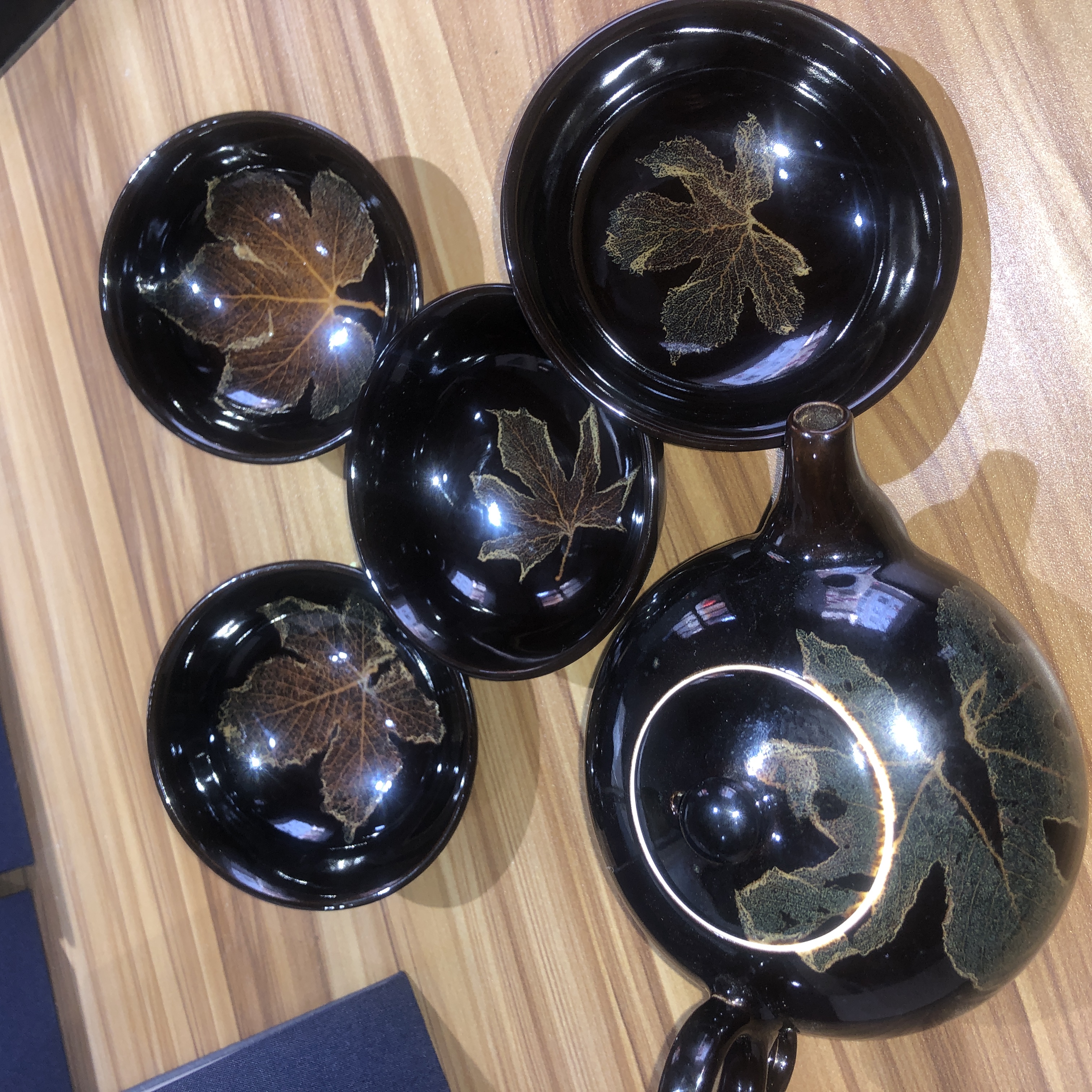 全手工吉州窑木叶盏主人杯高档木叶天目盏茶杯茶具套装精美正品