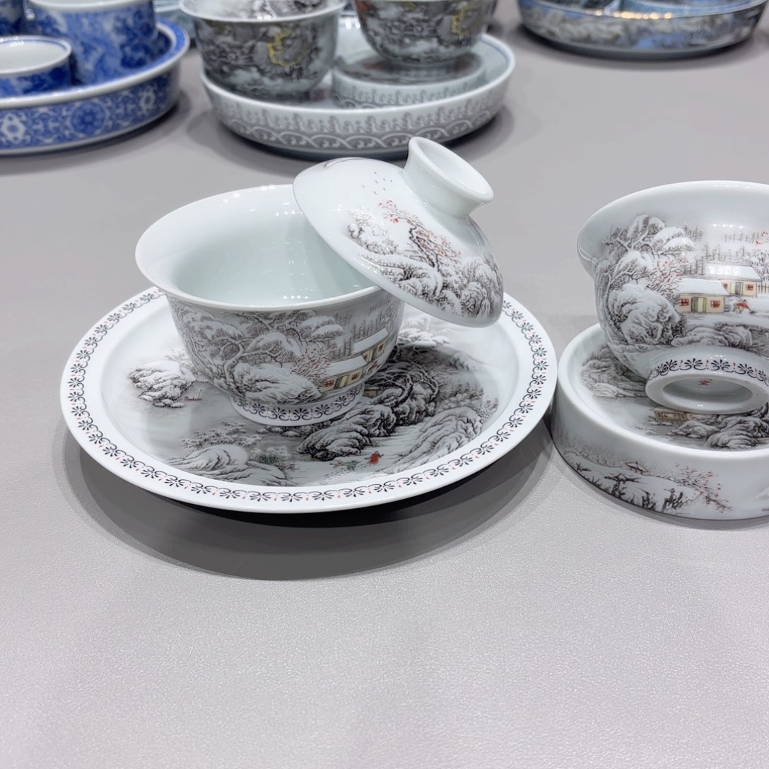 盖碗景德镇高温茶具