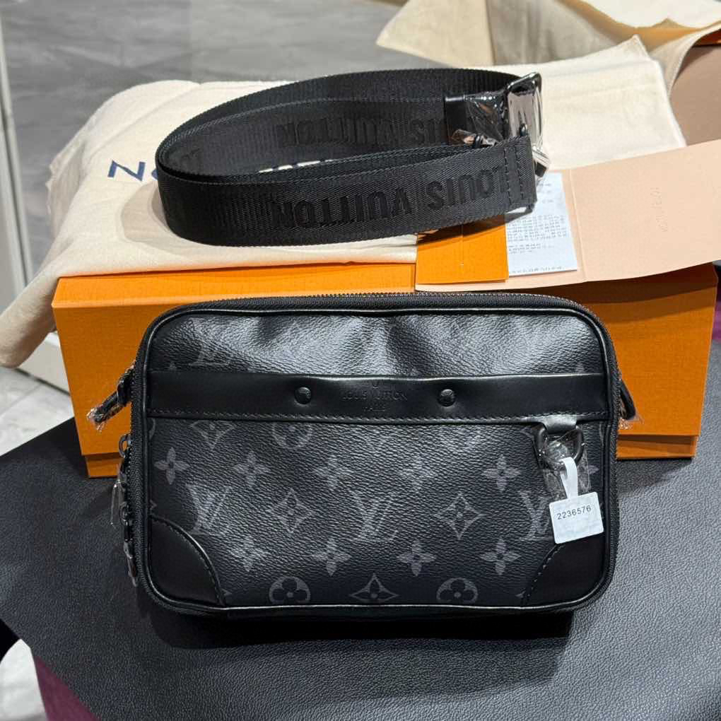 99新 LouisVuitton/路易威登 黑老花相机包 芯