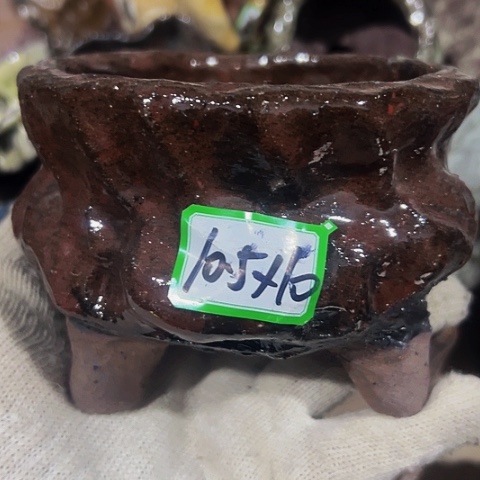 红陶粗陶花盆手工