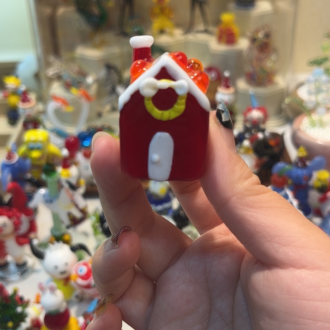 琉璃手工艺品雪景房