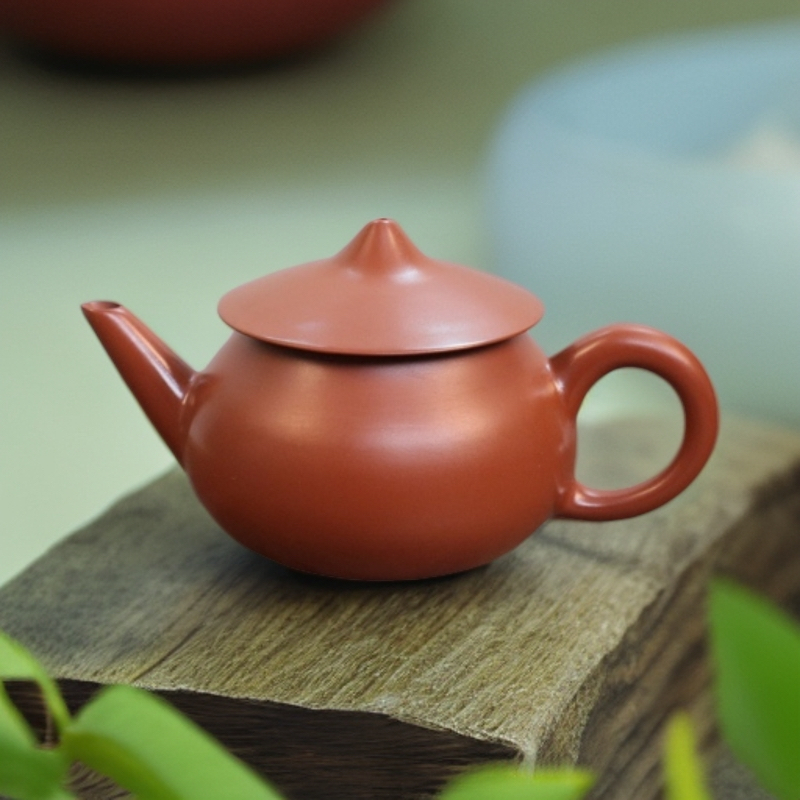 短嘴渔翁壶·原矿朱泥全手工精致泡茶壶实用冲灌茶器