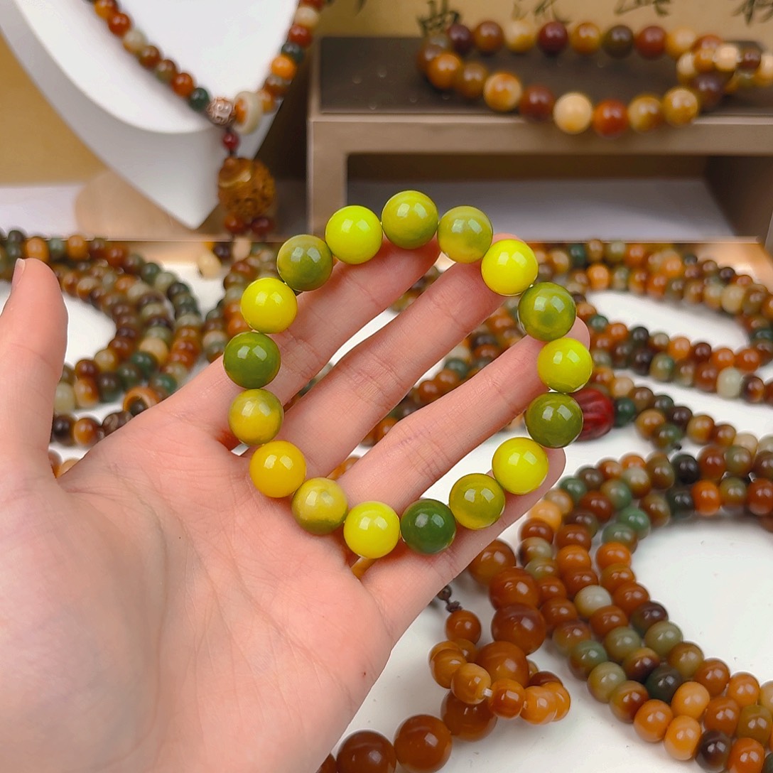 菩提根/象牙果吊坠小青柠单圈