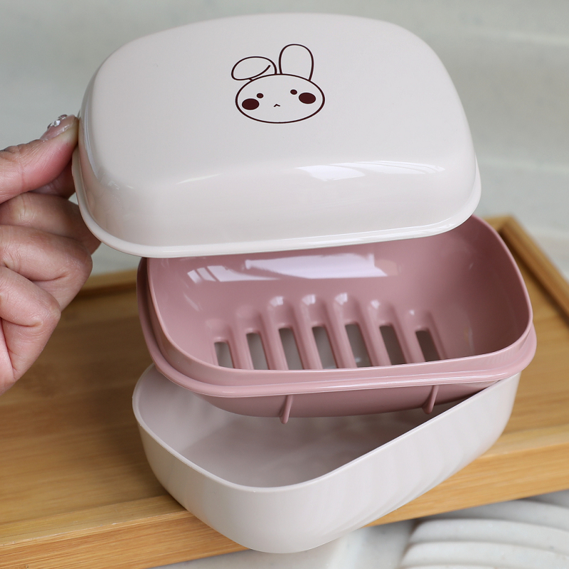 肥皂盒大码香皂收纳盒大号肥皂沥水盒香皂架卫生间带盖洗衣皂盒子
