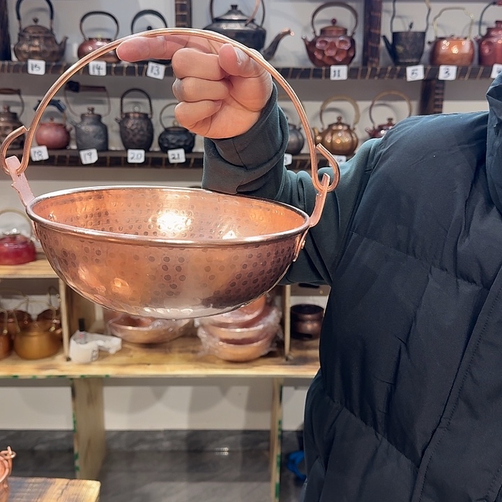 紫铜手工制作吊锅23口径