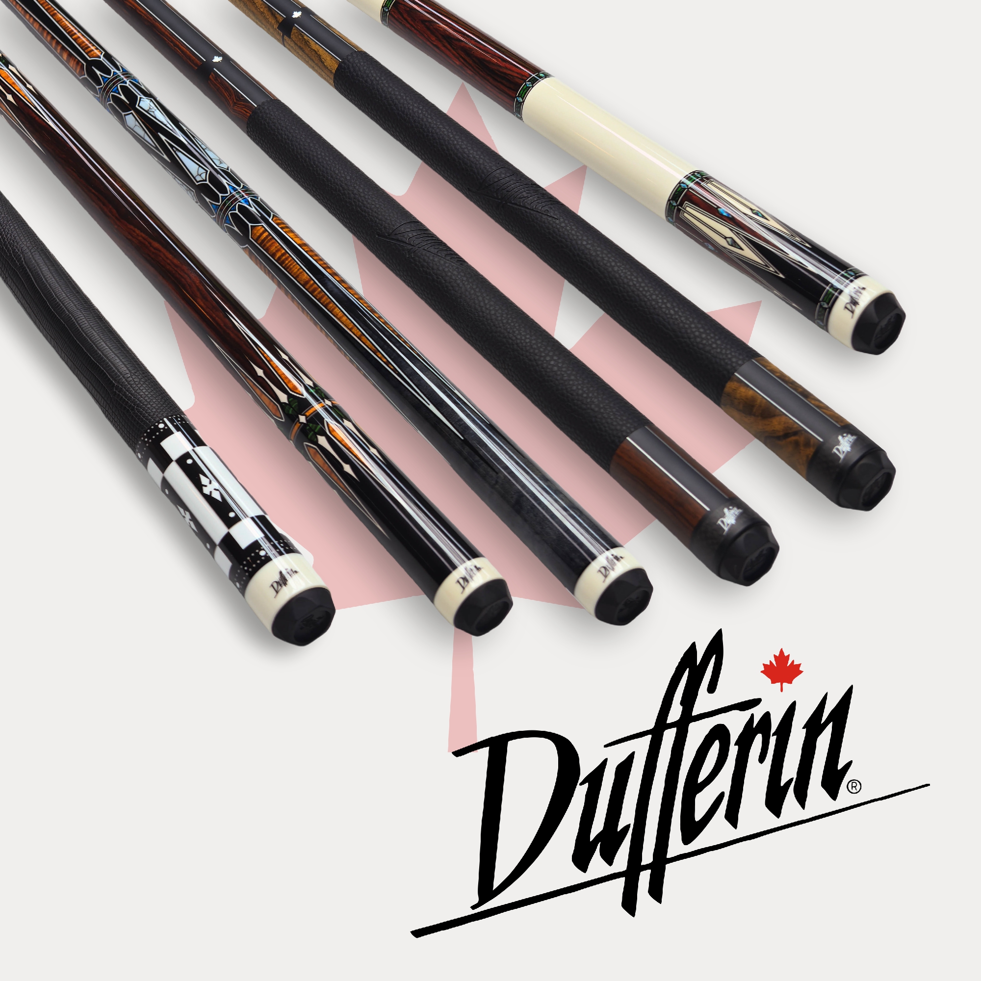 2025新 Dufferin达芬妮系列 大头杆 中式台球