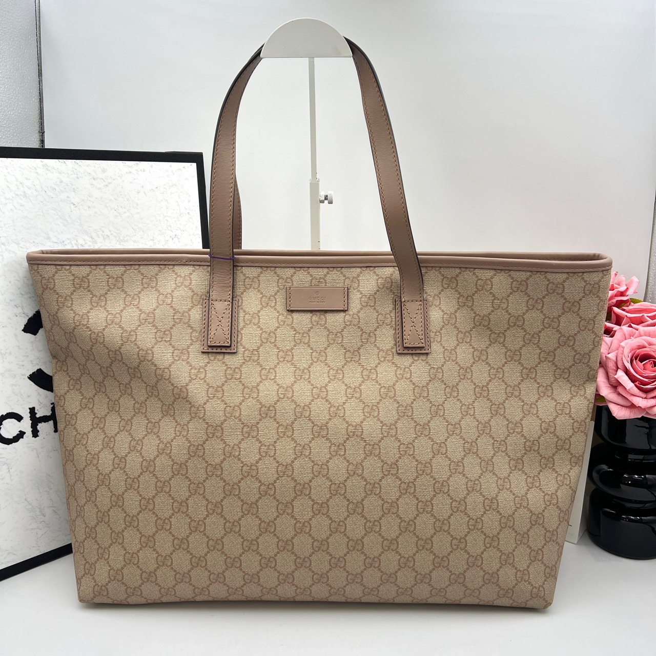 95新 GUCCI/古驰 古驰老花单肩托特包 8336
