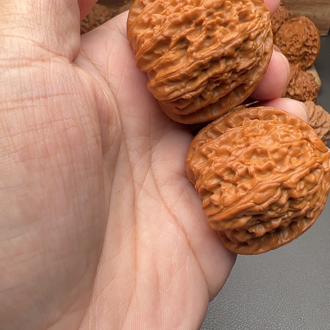 ****潘把件文玩核桃白狮子