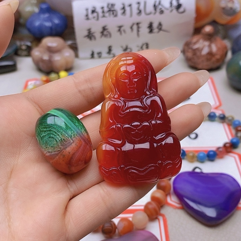 【闪购商品】未镶嵌玛瑙/玉髓珠宝半成品化**花