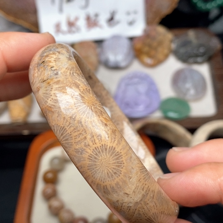 硅化珊瑚（珊瑚玉）未镶嵌手镯61