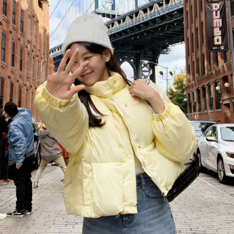 加厚立领连帽短款棉服外套女2025冬装韩版百搭小个子面包服上衣潮
