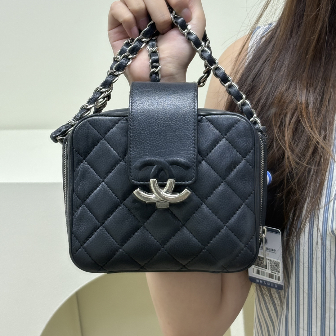 95新 Chanel/香奈儿 95新黑银小方单肩包