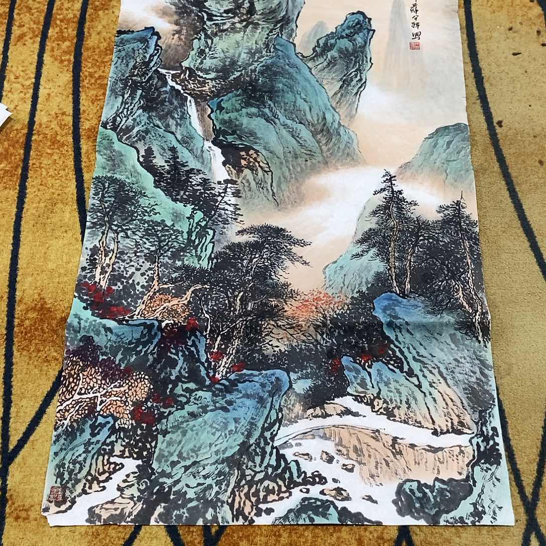 国画百*薛全祥70.140手绘画心