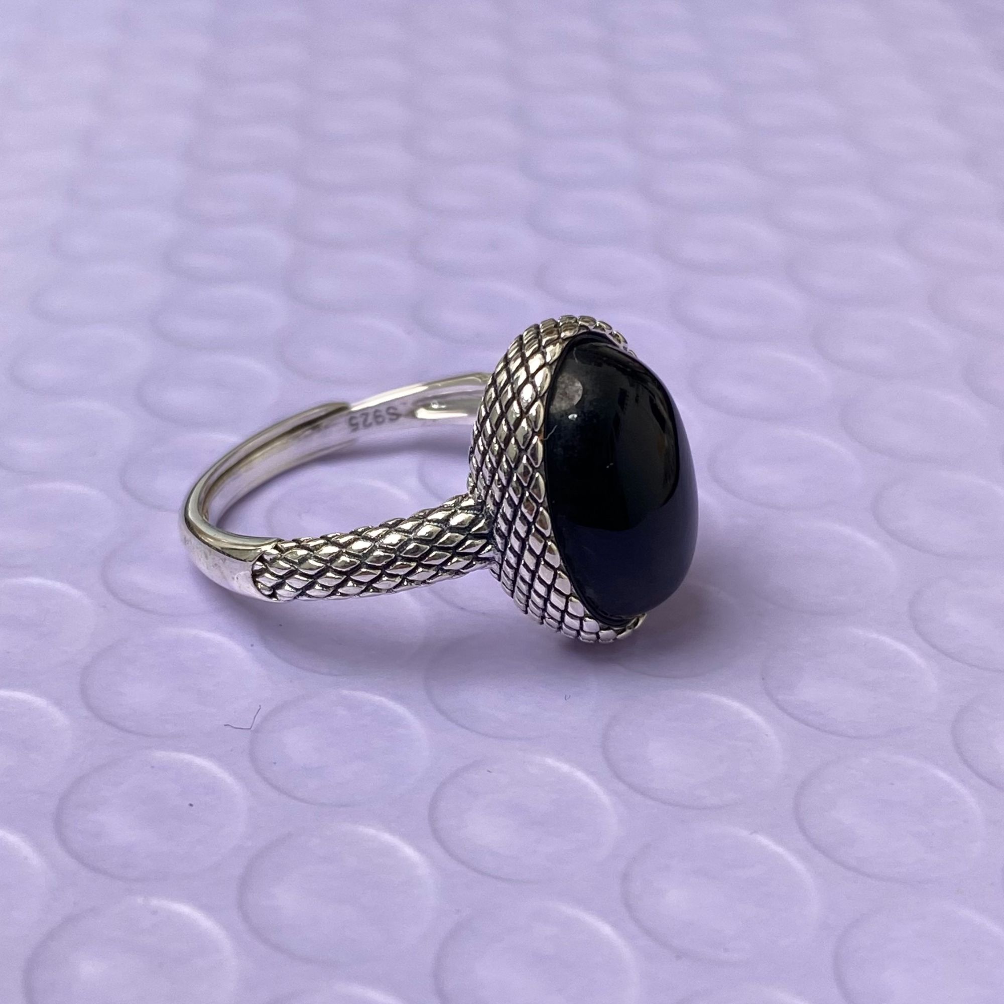 925银戒指 民族风镶嵌戒指- JZ00635