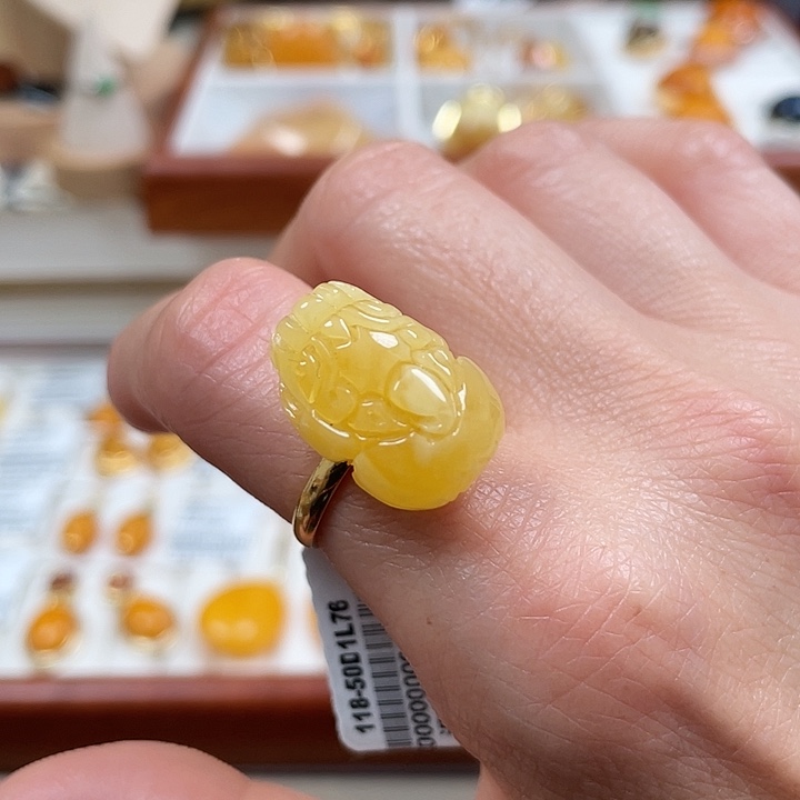 琥珀珠宝奇石银S925镶嵌